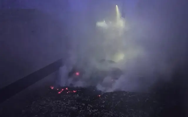 Hier sieht man die Rauchentwicklung. | Foto: Freiwillige Feuerwehr Haimburg