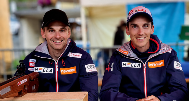 Die Pillerseetaler Athlet:innen lieferten starke Ergebnisse. Patrick Jakob (li.) und Fredrik Mühlbacher freuen sich über ein starkes Kräftemessen auf Skirollern. | Foto: smpr