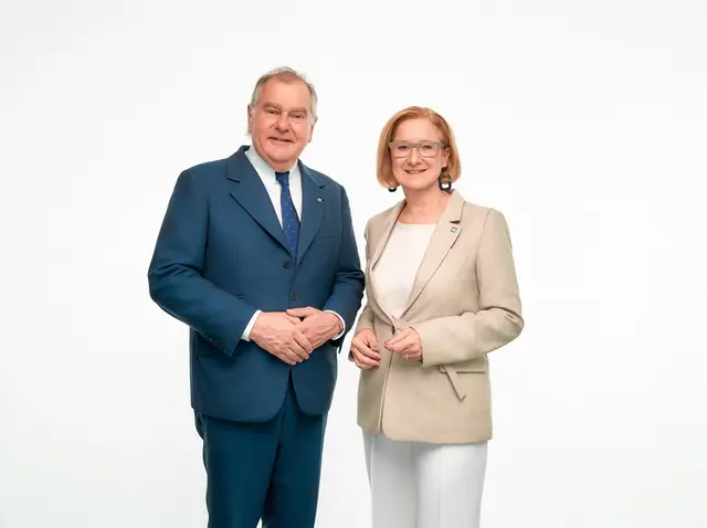 Landtagsabgeordneter Franz Dinhobl und Landeshauptfrau Johanna Mikl-Leitner (beide ÖVP). | Foto: VPNOE
