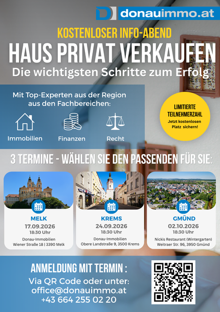 Im September und Oktober finden kostenlose Infoveranstaltungen statt. | Foto: Donau-Immobilien