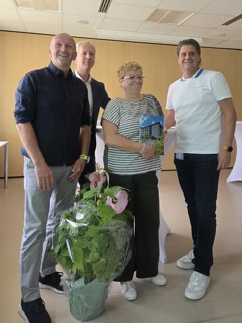 Verabschiedung Pension Bock: v.l.n.r. ehemaliger KD Wolfgang Friessenbichler, KD Stephan Duursma, Renate Bock, PD Martin Steininger. | Foto:  PBZ Gutenstein