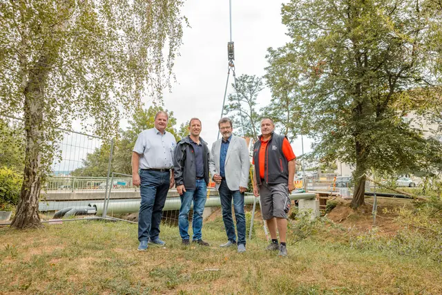 Manfred Daniel, Manfred Boden, Gerhard Lentschig und Werner Schönhacker. | Foto: EVN / Leister