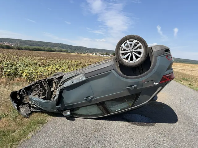 Die verletzte Person konnte das Fahrzeug bereits vor dem Eintreffen der Feuerwehr selbstständig verlassen. | Foto: FF Zellerndorf