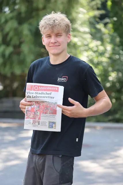 Leo Straßl, Tischler-Lehrling bei Josko in Kopfing