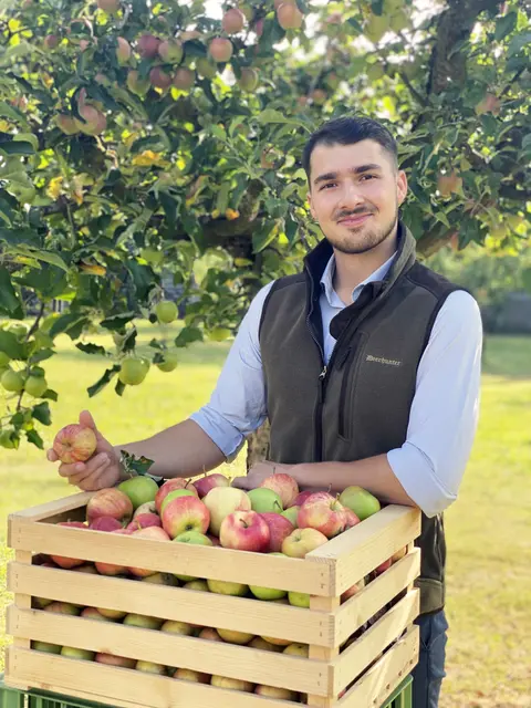 Markus Grantner, Betriebsleiter Lavanttaler Obst, berichtet von einem früheren Start der heurigen Presssaison. | Foto: Lagerhaus Lavanttal