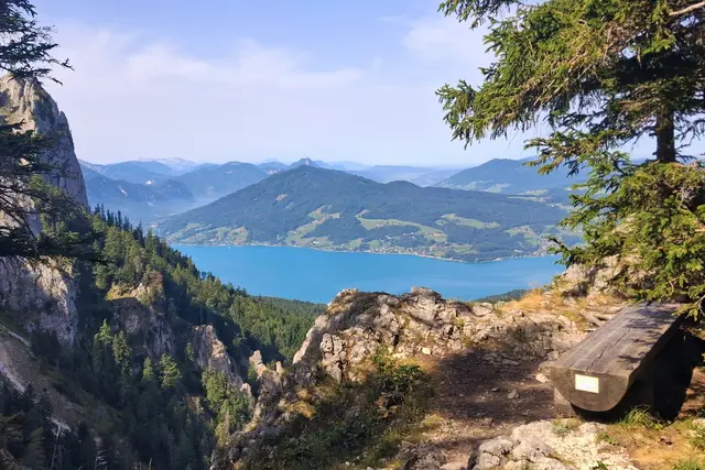 ...einige urige Rastplatzer`l mit Blick auf den Attersee
laden zum verweilen ein.