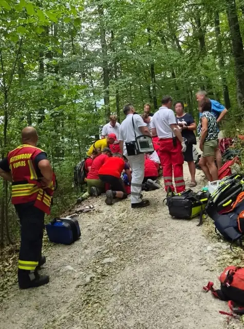 Einsatz auf dem Wanderweg beim Siriuskogl in Bad Ischl. | Foto: Feuerwache Reiterndorf