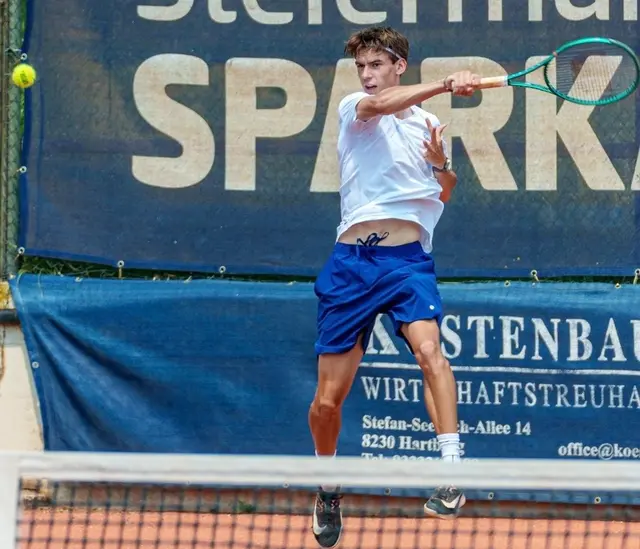 Alex Huszar mit voller Konzentration am Schläger, auf dem Weg zum Tennisprofi. | Foto: Alex Huszar