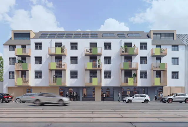 So sollen die neuen Wohnungen in Richtung Simmeringer Hauptstraße aussehen. (Visualisierung) | Foto: www.imagina.at