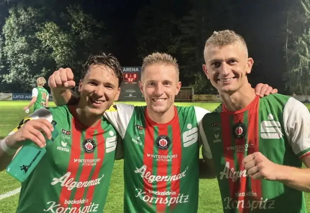 Pregartner Torschützen (von links): Jan Marcina, Markus Blutsch und Benjamin Krempl. | Foto: MeinBezirk/Roland Wolf