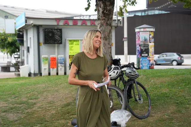 „Die Gletscher verschwinden nicht irgendwo weit weg, sondern hier vor unserer Haustür", warnt Janine Bex, Innsbrucks Mobilitäts- und Klimastadträtin. | Foto: MeinBezirk/Thomas Geineder