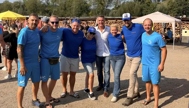 Das Team von Sandra Wassermann hatte viel Spaß beim Boccia-Turnier. | Foto: Büro Wassermann