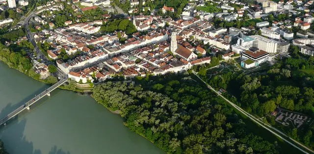 Braunau aus der Vogelperspektive. | Foto: flypixx Berghammer