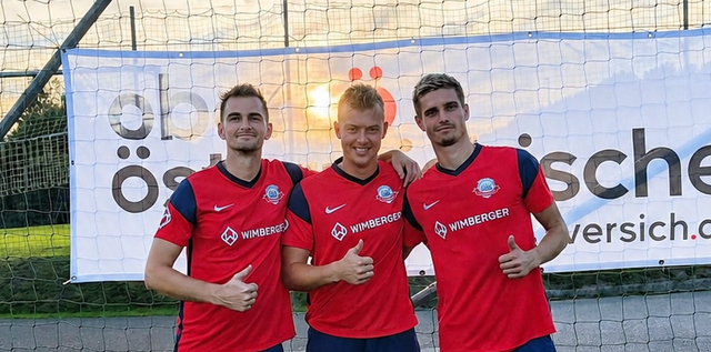 Lasberger Torschützen beim 3:2 gegen Julbach (von links): Andreas Stütz, Nico Aglas und Michael Hackl. | Foto: Christian Tucho
