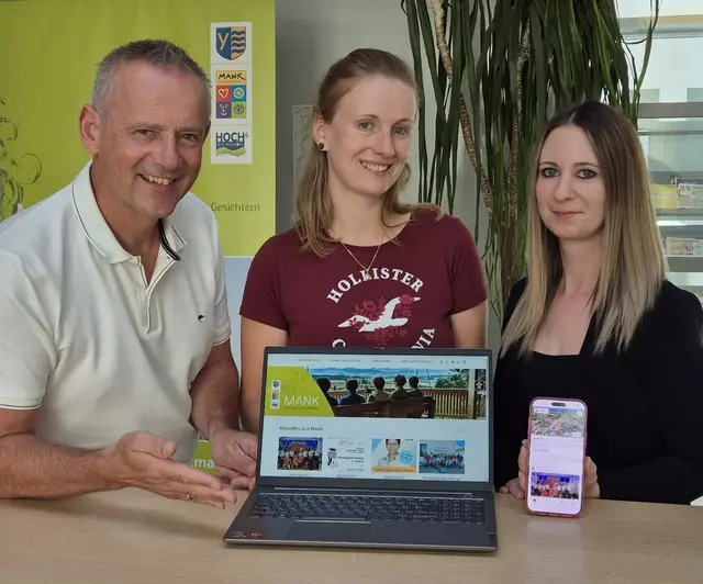 Martin Leonhardsberger, Regina Kaiser und Katharina Seidl. | Foto: Stadt Mank