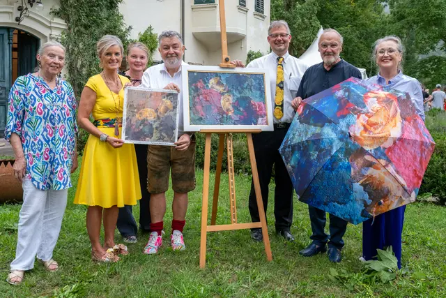 (v.l.) Judith Walker, Brigitte Stefaner, Carolin Walker, Wolfgang Repitsch, Wolfram Ogris, Valentin Oman und Elisabeth Oman | Foto: Dieter Arbeiter