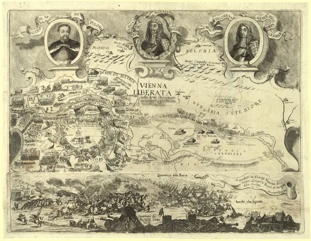 Von Niederösterreich aus rückte 1683 das Heer zur Befreiung des belagerten Wien vor. | Foto: Arnold van Westerhout, Wien Museum