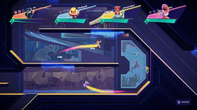 Wer SpeedRunners schon kennt, der plant wahrscheinlich jetzt schon den Wochenendspaß zum Release. Für alle, die das nicht tun, hier die Kurzfassung: 2D-Mariokart ohne Ziellinie und mit noch mehr Fokus darauf, eure Freunde zu übervorteilen! | Foto: Fair Play Labs