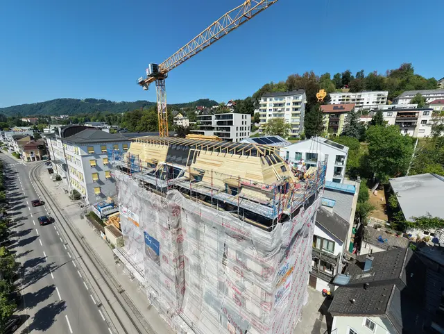 Drohnenaufnahme der Villa Esplanade vom 12. August. | Foto: Baumeister Stefan Skop
