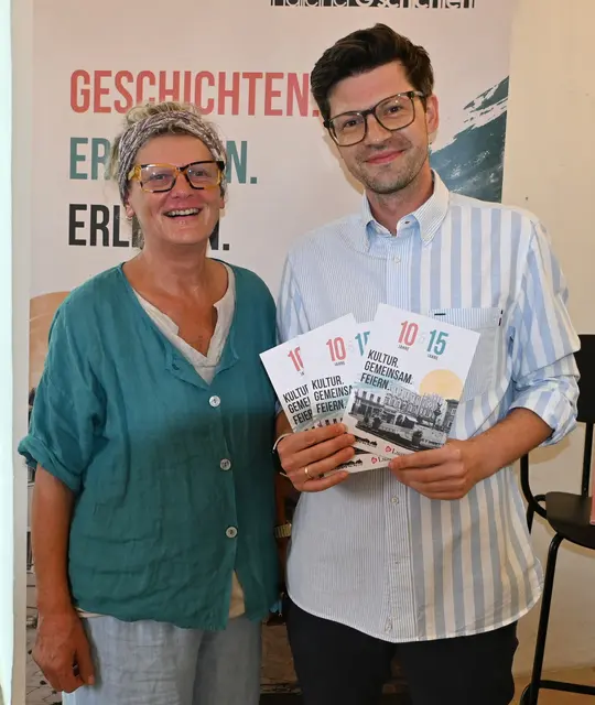 Brigitte Winkler und Benjamin Mühlbachler. | Foto: Josef Wind