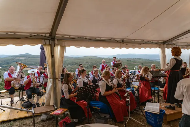Die Musikkapelle Paudorf gestaltete dfas Jubiläum musikalisch