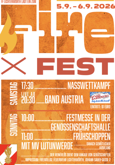 Das Fest der FF Lichtenwörth findet am 5. und 6. September statt. | Foto: FF Lichtenwörth