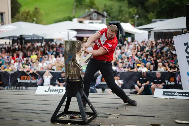 Für Günther Dallinger aus Weiten war im diesjährigen DACH-Finale leider bereits nach der ersten Runde Schluss. | Foto: Stihl Timbersports