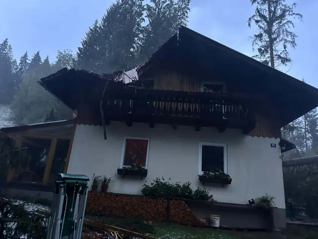 Ein Haus nach dem Unwetter. | Foto: Freiwillige Feuerwehr Metnitz