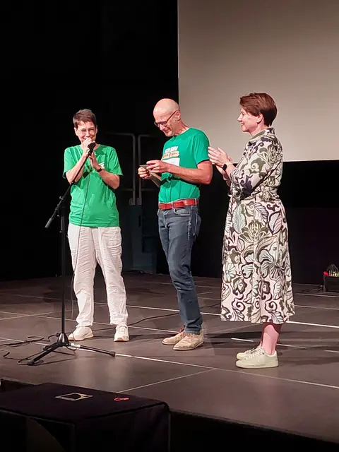 Jenny Niebsch, Roland Atzelsberger und Dagmar Engel (v. l.). | Foto: Die Grünen Engerwitzdorf