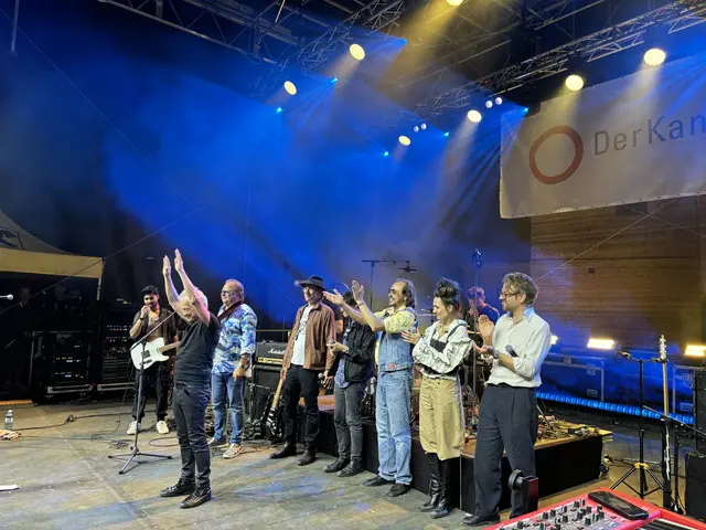 Der krönende Abschluss: Alle Stars kamen noch einmal gemeinsam auf die Bühne, um "Für immer jung" von Wolfgang Ambros zu singen. | Foto: Lauren Fahrenberger / MeinBezirk