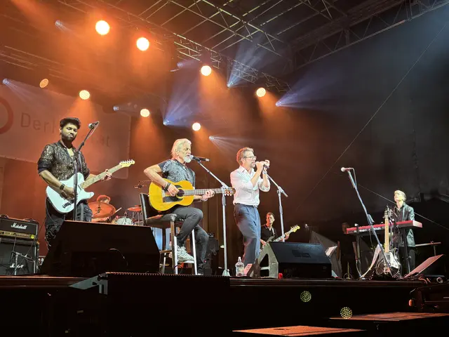 Thomas Spitzer und Lemo sangen gemeinsam ihr Lied "Gegen den Wind". | Foto: Lauren Fahrenberger / MeinBezirk