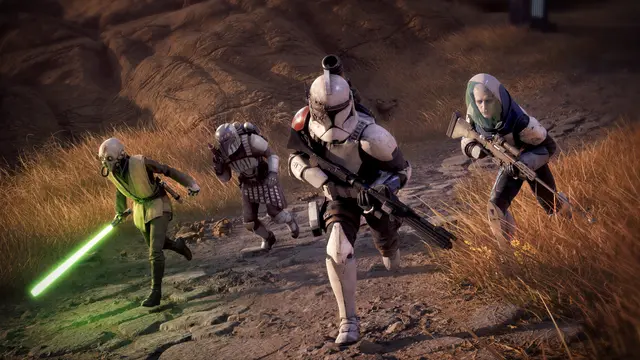 Die Einsatztruppen bestehen aus ehemaligen Klonen, einer Mandalorianerin und sogar einem Jedi. Zusätzlich können unzählige, zufällig generierten Figuren rekrutiert werden.  | Foto: Bit Reactor/Electronic Arts