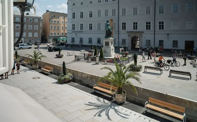 Der erste Abschnitt entlang des Imhofstöckls ist fertiggestellt. Die Bauarbeiten gehen nun im Bereich neben dem Salzburg Museum weiter. | Foto: Stadt Salzburg/Alexander Killer