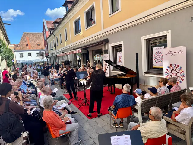 Mitten in der Horner Pfarrgasse wurde beim zweiten Open Space von "Allegro Vivo" Musik zum Erlebnis. | Foto: Markus Kahrer