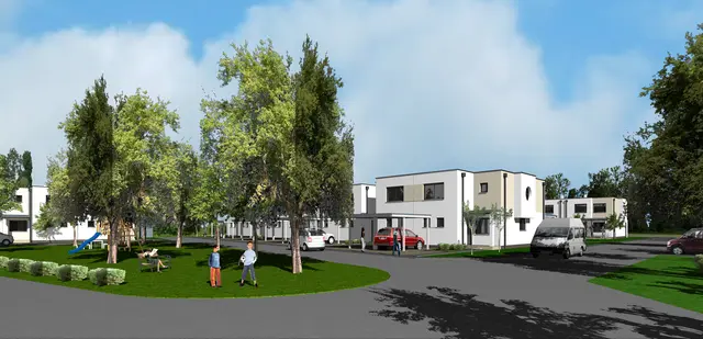 Im Grabenviertel von Podersdorf entstehen 45 Doppel- und Reihenhäuser und damit neuer, leistbarer Wohnraum für Menschen aus der Region.