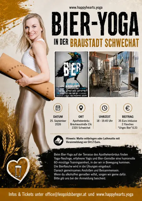 Happy Hearts Yoga lädt zum Bier-Yoga-Event | Foto: Marie Leopoldsberger