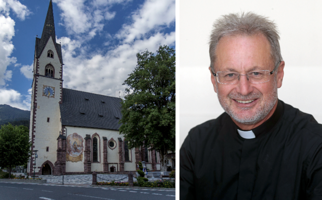 Kons. Rat Mag. Ernst Windbichler tritt seine neue Aufgabe als Pfarrer in Kötschach an. | Foto: Andreas Lutche/ Diözesan-Pressestelle/Eggenberger