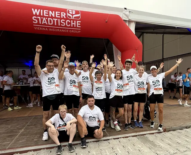 Die Teilnehmer von Camphill Liebenfels beim Wiener Städtische Night Run im Rahmen von „Kärnten Läuft“ | Foto: Camphill Liebenfels