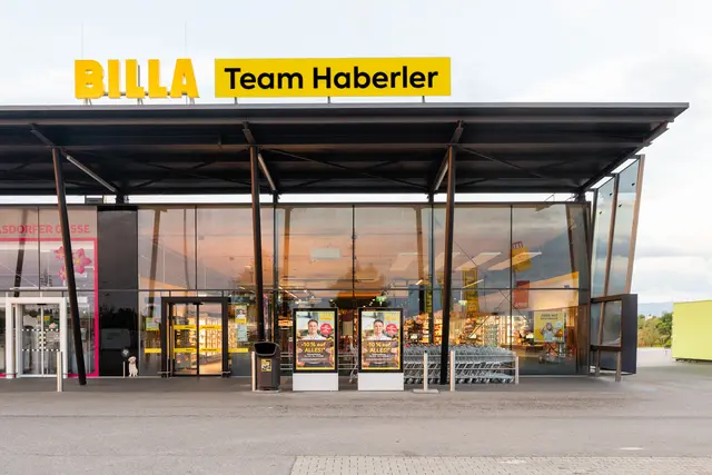 Die Außenansicht des Marktes von BILLA Kaufmann Lukas Haberler. | Foto: BILLA AG / Christian Dusek