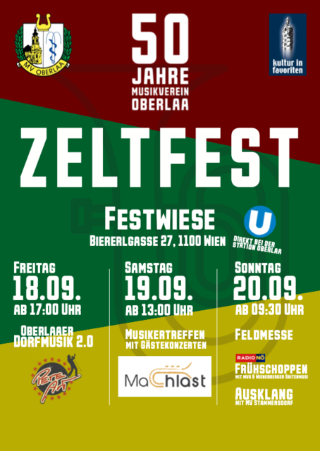 Zum 50-jährigen Jubiläum gibt es ein dreitägiges Festprogramm. | Foto: Musikverein Oberlaa