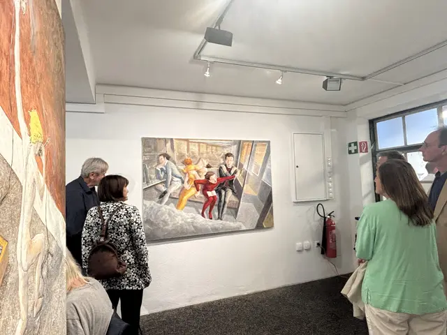 Bei der Eröffnung der Ausstellung mit Werken von Franz Mölk.  | Foto: Martina Obertimpfler