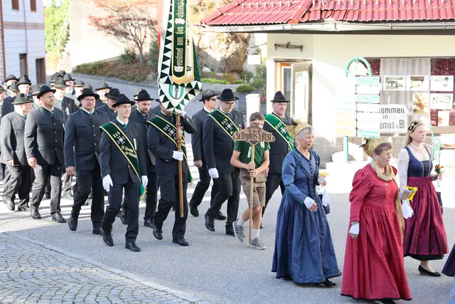 Der Kameradschaftsbund St. Thomas am Blasenstein lud vergangenen Sonntag zum großen Doppeljubiläum ein: 150-jähriges Gründungsjubiläum des Kameradschaftsbunds und 60 Jahre Bezirks-Heimkehrerkreuz.  | Foto: Bernd Ebner-Schypani