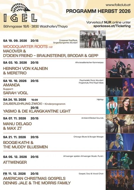 Die Programmübersicht | Foto: Folkclub Waidhofen/Thaya