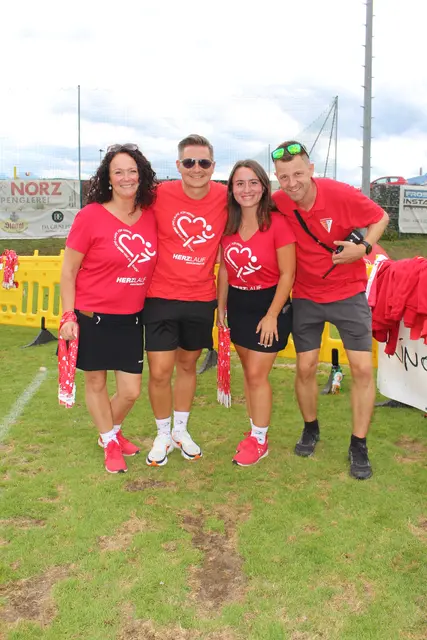 Michaela, Martin und Doris von den Herzkindern Österreich mit Organisator Alexander Erber.