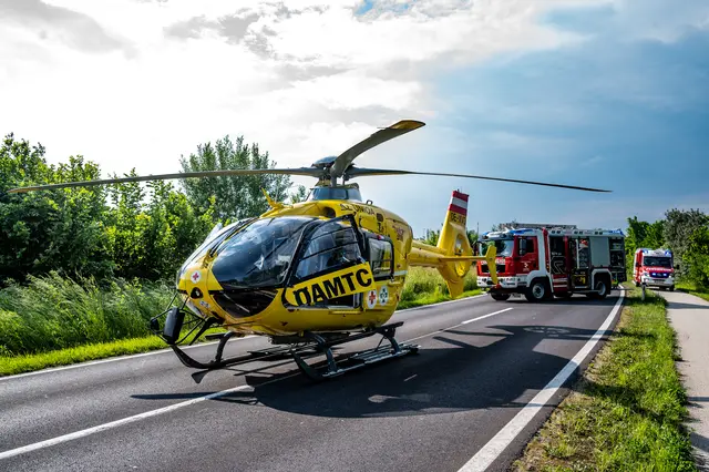 Der Ungar wurde schwer verletzt mit dem Rettungshubschrauber in das Kepler Uniklinikum nach Linz geflogen. | Foto: Team Fotokerschi/ Werner Kerschbaummayr (Symbolfoto)