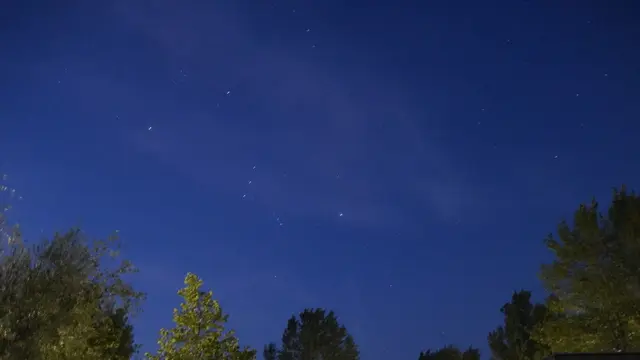 der Orion ist auch am Nachthimmel zu sehen 
