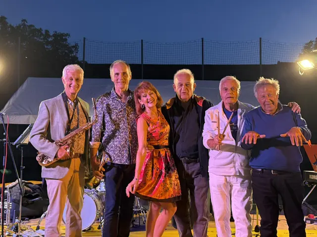 v.li: Dr. Markus Sinkovics, Prof. Erich Baar, Bonnie Sinkovics, Wolfgang Krebelder, Emil Pazelt, Klaus Stöger