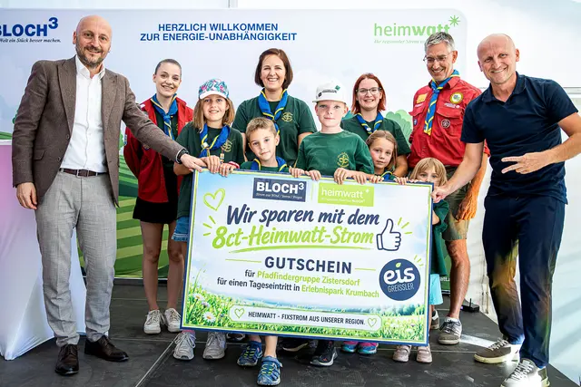 Pfadfindergruppe Zistersdorf als 1.600. Heimwatt-Strombezieher | Foto: Bloch3