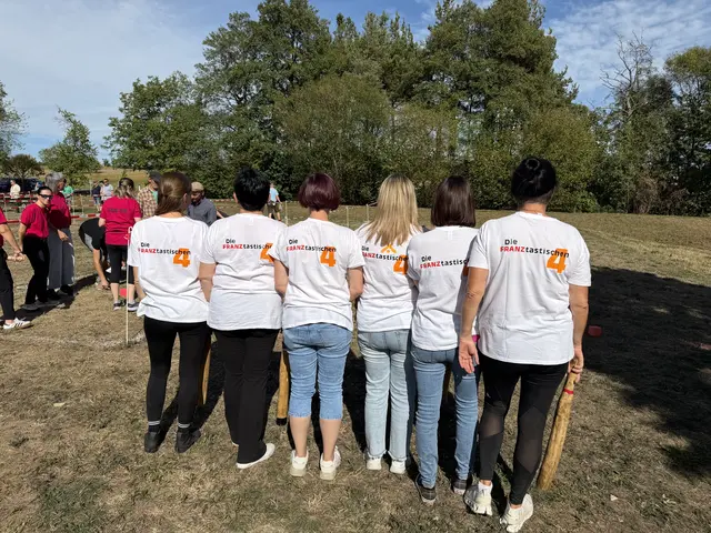 Die „Franztastischen 4“ beeindruckten mit einheitlichen Shirts und sportlichem Können.  | Foto: Vanessa Wittmann