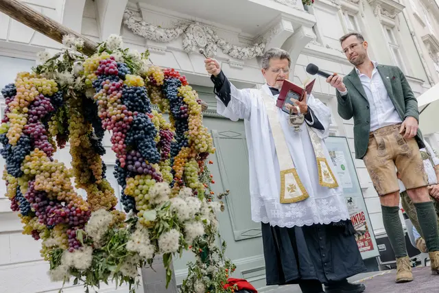 Die traditionelle Erntekrone sorgte auch in diesem Jahr wieder für einen echten Hingucker. | Foto: 2025psb/c.kollerics